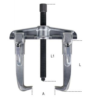 Extracteurs universels à deux griffes équipés d'un système de verrouillage rapide (Schema)