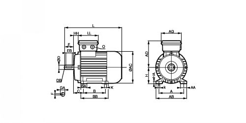 Moteur avec fixation à pattes B3 - NORD REDUCTEUR