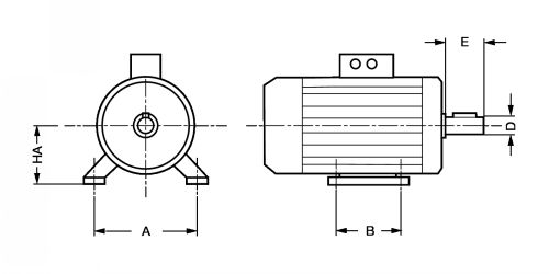 Moteur avec fixation à pattes B3 - WEG