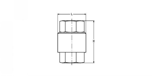 Clapet laiton femelle - femelle 43113 - Plan