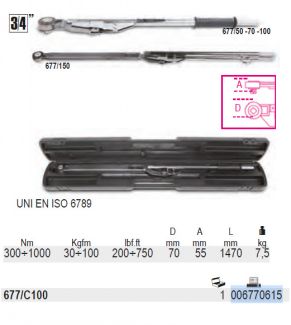 Clé dynamométrique à cassure avec cliquet réversible à glissière utilisable pour serrage droite ou gauche