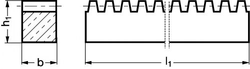 Crémaillère en laiton - Plan