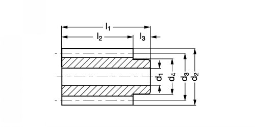 Vis cylindrique : arbre creux (fraisée) - Plan