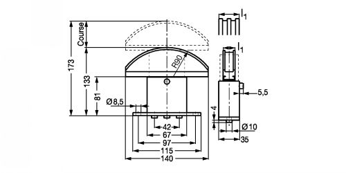 Tendeur de chaîne SPANN-BOX® taille 1 long - Plan