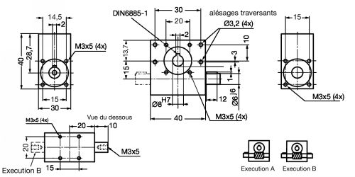 Renvoi d'angle - Plan