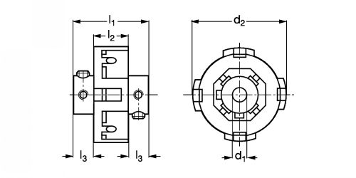 Accouplement rigide HU - Plan