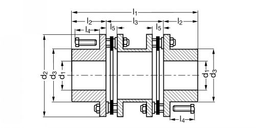 Accouplement à lamelles FL - Plan