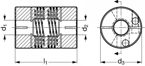 Accouplement flexible - Plan