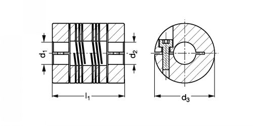 Accouplement flexible - Plan