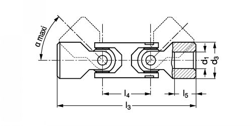 Joint de cardan double de précision - Plan