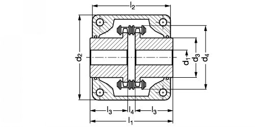 Accouplement à chaîne - Plan