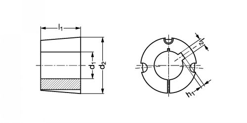 Moyeu amovible type Taper Lock® - Plan