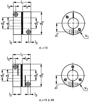 Accouplement flexible XHS - Plan