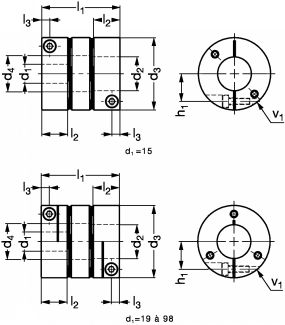 Accouplement flexible XHW - Plan