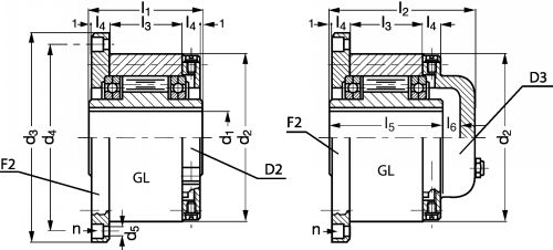 Flasque F2 pour roue libre A6-06 - Plan