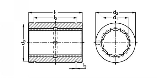 Douille lisse en polymère - Plan