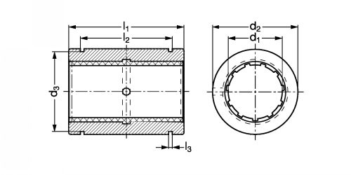 Douille lisse inox - Plan