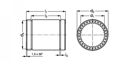 Douille lisse en polymère - Plan