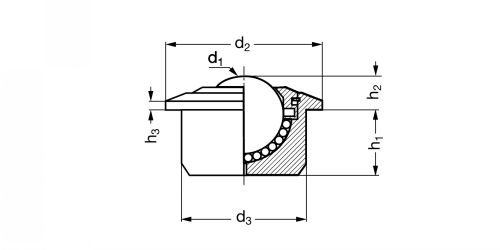 Bille porteuse massive B1-53 - Plan