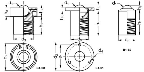 Bille porteuse escamotable - Plan