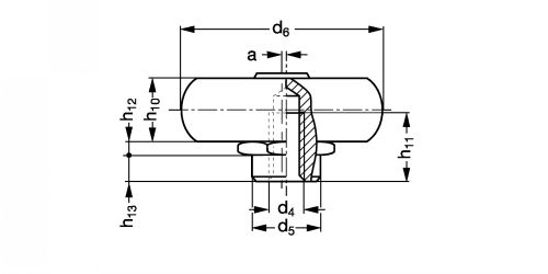 Galet pour guidage à galet autoalignant - Plan