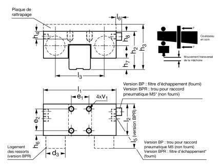 Bloqueur pneumatique pour guidage B23-GB4E/HN - Plan