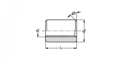 Ecrou cylindrique pour vis trapézoïdales - Plan