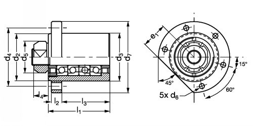 Palier fixe applique - Plan