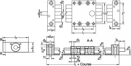 Table sur rail compacte - Plan