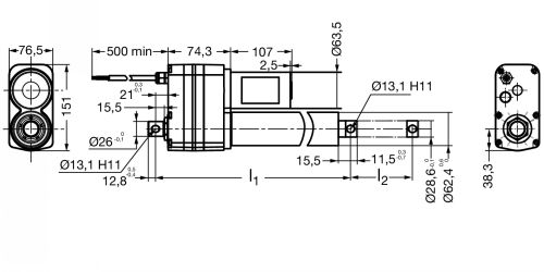 Vérin électrique B52-CAHB-21E- Plan