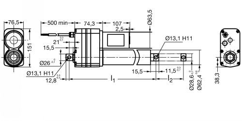 Vérin électrique B52-CAHB-22E- Plan