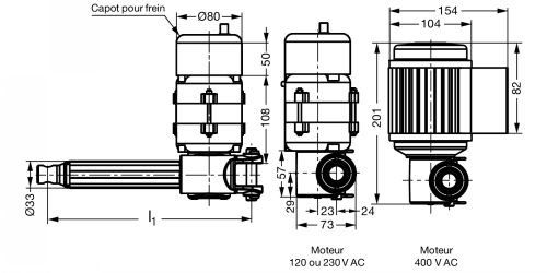 Vérin électrique B52-CATR-33-230- Plan