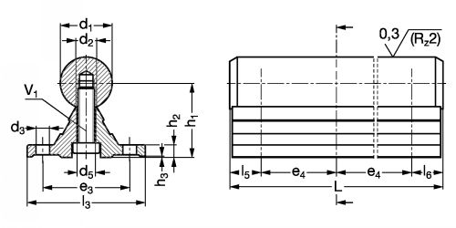 Arbre supporté standard - Plan