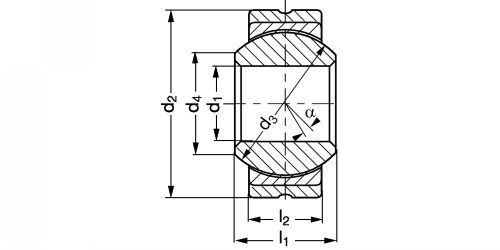 Rotule radiale spéciale acier/PTFE - Plan