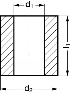 Ébauche creuse autolubrifiante cylindrique - Plan