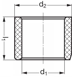 Coussinet lisse polyamide - Plan