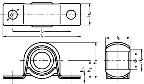 Palier tôle à semelle - Plan