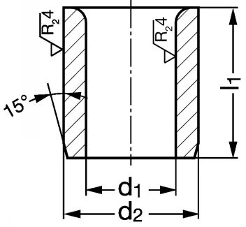 Coussinet cylindrique - Plan