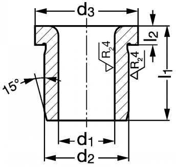 Coussinet à collerette - Plan