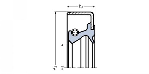 Bague d'étanchéité armature métallique - Plan