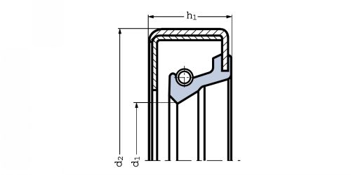 Bague d'étanchéité armature, renfort métal - Plan