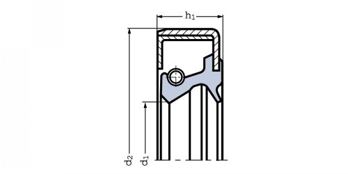 Bague d'étanchéité armature, renfort métal - Plan