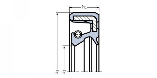 Bague étanchéité doube lèvre FPM - Plan