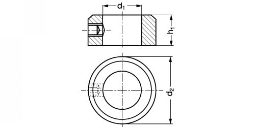 Bague d'arrêt DIN 703 - Plan