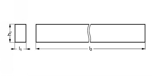 Barreau à clavette - Acier - Plan