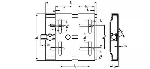 Glissière moteur à plateau - Plan