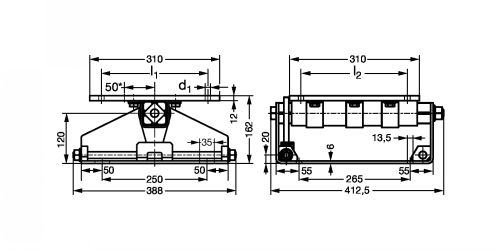 Base ou chaise moteur oscillante - Plan