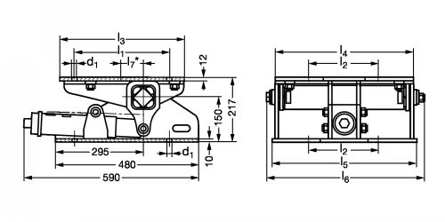 Base ou chaise moteur oscillante MB55 - Plan