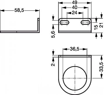 Équerre de fixation pour régulateur - Plan