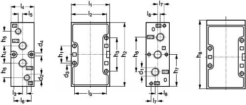 Distributeur en ligne 5/2 - Plan